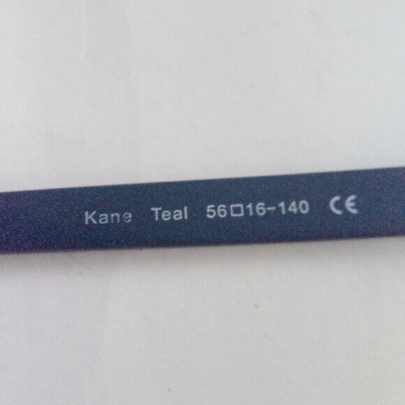 Derek Cardigan Kane Prescription Eyeglasses Teal Frame 56-16-140 &  Black Case - Picture 7 of 12